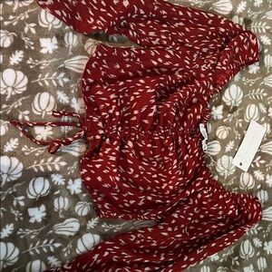 Lush Red Patterned Blouse